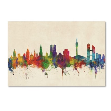 Michael Tompsett 'Munich Germany Skyline' Canvas Art,16x24